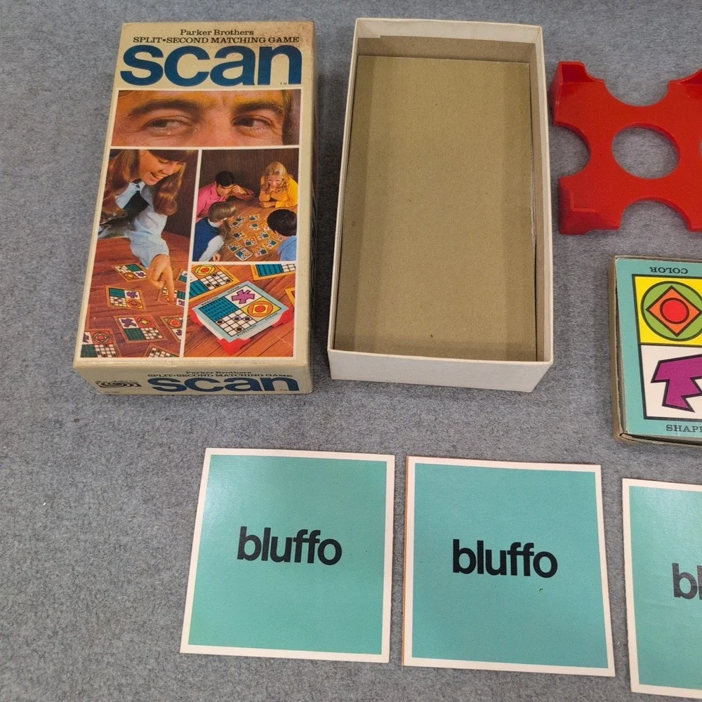 Vintage 1970 Parker Brothers Scan Split-Second Matching Game Retro Board Game - Picture 2 of 5